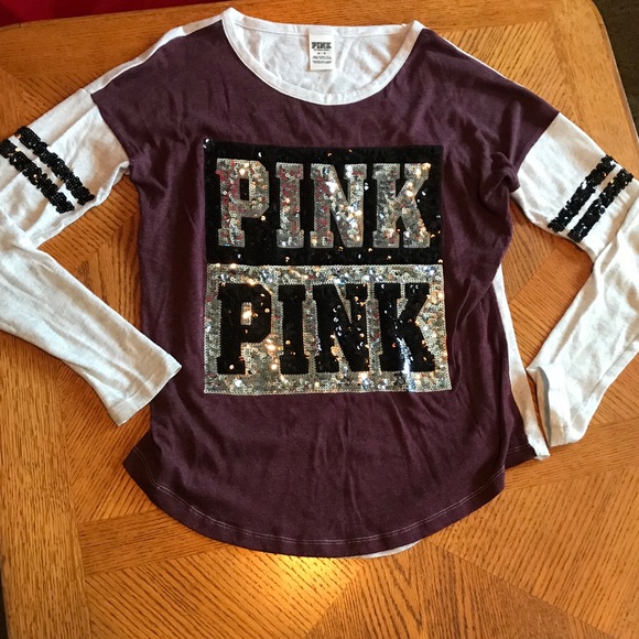 PINK Victoria's Secret Tops - Victoria’s Secret PINK Bling Long-Sleeve Tee